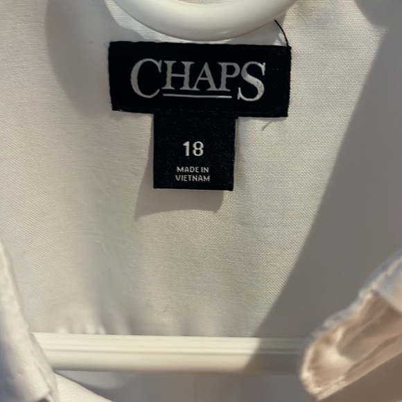 Boys Chaps White Button down Shirt-Size 18 - Picture 4 of 4